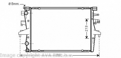 AVA QUALITY COOLING vw2230 -  Радиатор, охлаждение двигателя